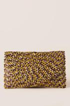 Francesca's Sudra Textured Clutch - Yellow