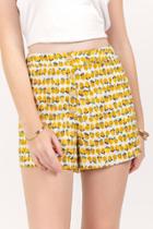 Francesca's Dawn Lemon Classic Shorts - Mustard