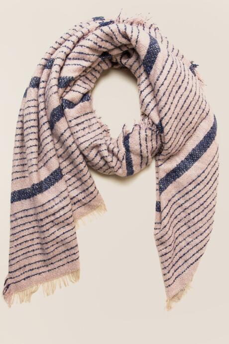 Francesca's Marika Striped Blanket Scarf - Mauve