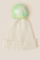 Francesca Inchess Sallie Ribbed Knit Beanie In Ivory - Ivory