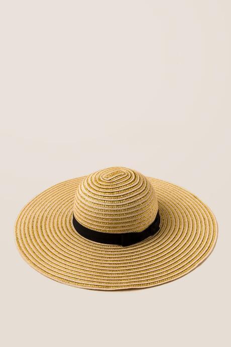 Francescas Aliza Gold Straw Hat - Gold