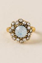 Francesca's Hayden Halo Statement Ring In White Opal - White