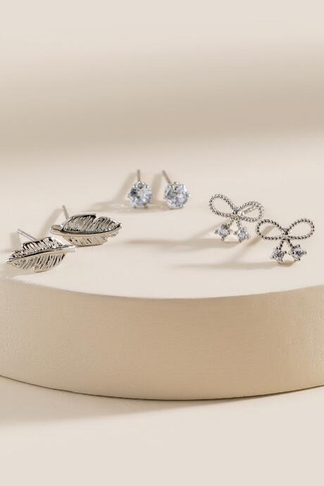 Francesca's Paisley Stud Set - Silver