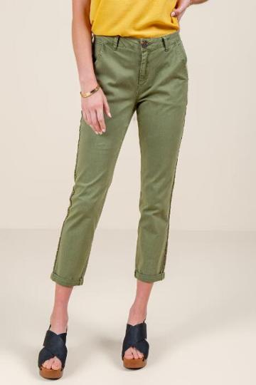 Francesca's Sadie Chino Pants - Deep Moss