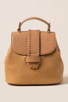 Francesca's Adley Whipstitch Mini Backpack - Camel