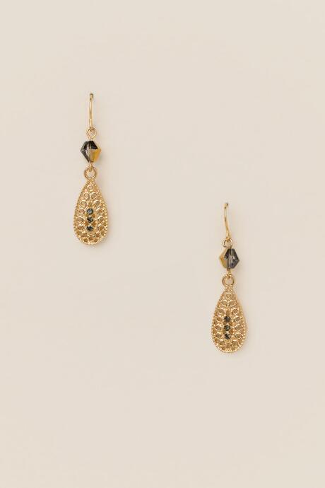 Francesca's Sansa Filigree Drop Earrings - Gold