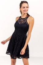 Fire Div Of Topson Downs Of Ca, Inc Alex Lace Skater Dress - Black