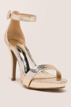 Report - Lorenna Metallic Dress Platform - Gold