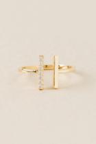 Francesca's Halsey Vertical Bar Ring - Gold