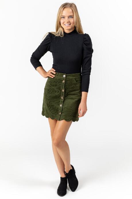 Francesca's London Mock Neck Top - Black