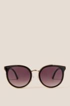 Francescas Mina Gold Rimmed Sunglasses - Black