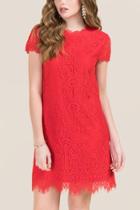 Francescas Merida Lace Shift Dress - Red