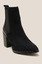 Francesca Inchess Paris Snake Back Ankle Boot - Black