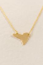 Francesca's New York State Necklace In Gold - Gold
