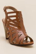 Charles Albert Brooklyn Cutout Cone Heel - Cognac