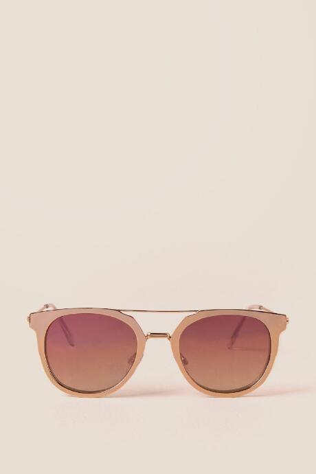 Francesca's Raisa Matte Gold Sunglasses - Gold