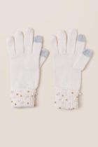 Francesca's Jaclyn Pearl Beaded Gloves - Ivory