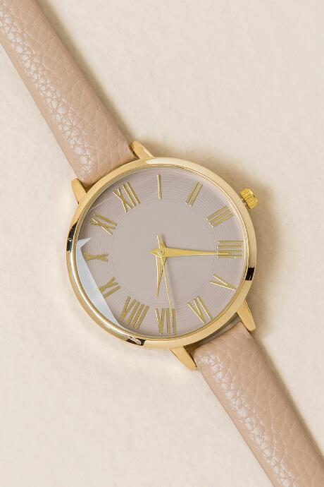 Francesca's Jordan Skinny Watch - Beige