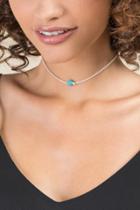 Francesca Inchess Adley Suede Turquoise Choker - Turquoise