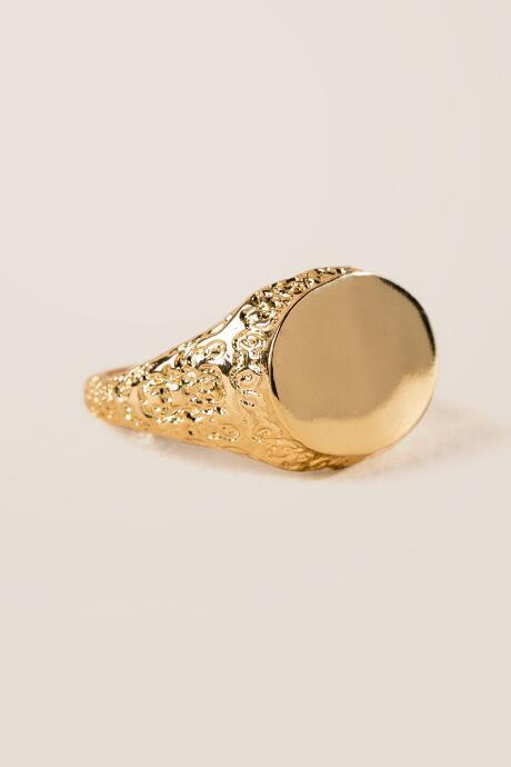 Francesca Inchess Keyla Signet Ring - Rose/gold
