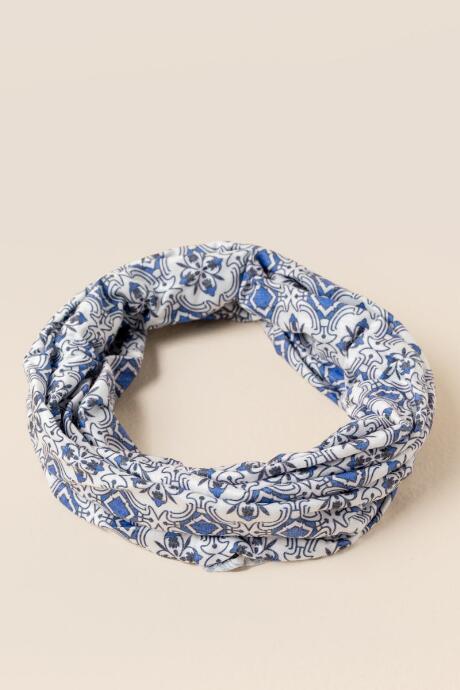 Francescas Livvy Diamond Abstract Headwrap - Blue