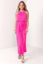Francesca's Flawless Solid Jumpsuit - Neon Pink