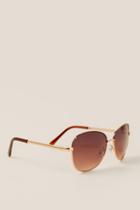 Francesca's Opehila Square Sunglasses - Brown