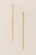 Francesca's Bess Chain Linear Drop Earring - Gold