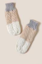 Francesca's Karla Cable Knit Gloves - Ivory