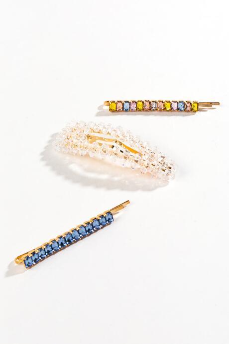 Francesca's Jenna Gemstone Bobby Pin Set - Multi