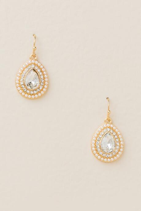 Francesca's Jaclyn Pearl Teardrop Earring - Pearl