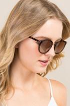 Francesca's Marley Plastic Frame Sunglasses - Tortoise