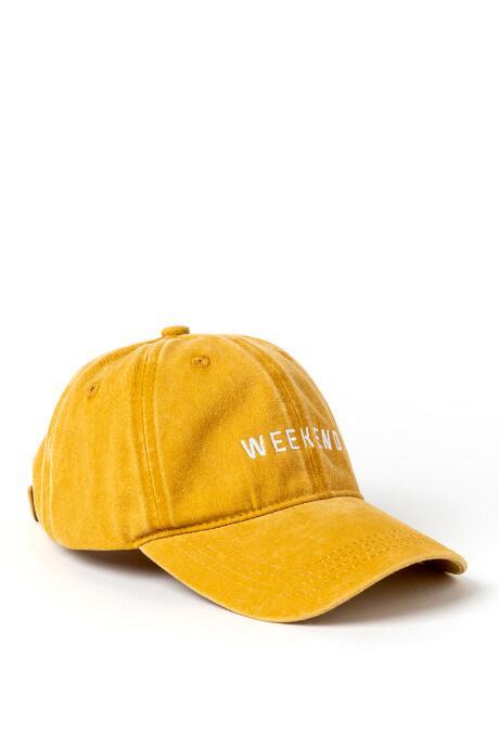 Francesca's Bright Weekend Baseball Cap - Mustard
