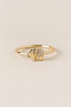 Francesca's Elephant Pav Delicate Ring - Gold