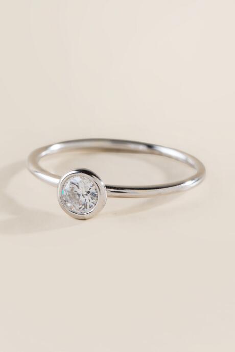 Francesca's Delaney Sterling Silver Bezel Ring - Silver