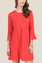 Alya Helene Bow Back Knit Dress - Red