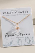Francesca's Power Stone Clear Quartz Wire Necklace - Clear