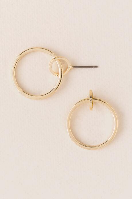 Francesca's Kaci Open Circle Post Earring - Gold