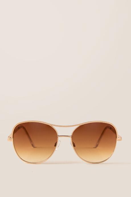 Francescas Gold Dust Aviators - Gold