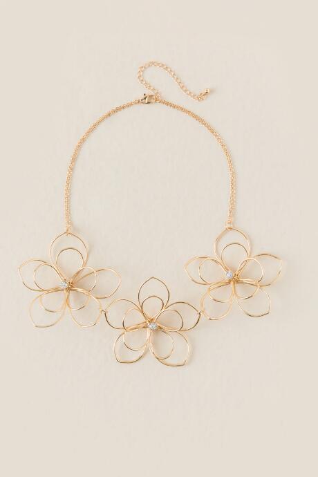 Francesca Inchess Daisy Statement Necklace - Gold