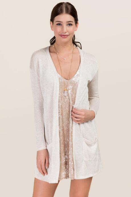 Blue Rain Jamie Knit Duster - Natural