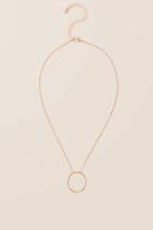 Francesca's Kaden Delicate Circle Pendant - Rose/gold