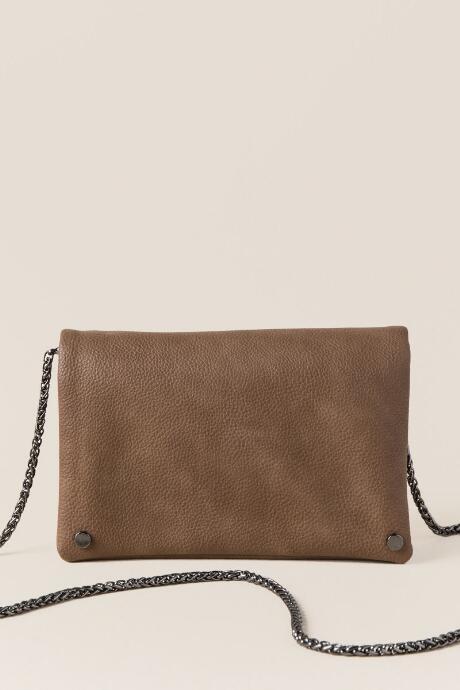 Francesca's Bristol Classic Crossbody Clutch - Brown