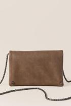 Francesca's Bristol Classic Crossbody Clutch - Brown