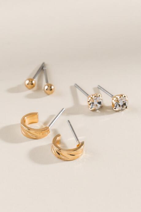 Francesca Inchess Gabriella Stud & Huggie Set - Gold