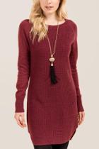 Alya Carter Sweater Dress - Wine