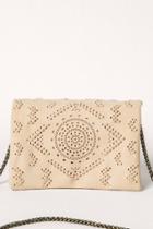 Francesca's Waverly Perforated Crossbody - Ivory