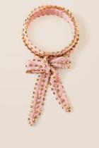 Francesca's Jhene Chiffon Bead Wrap Bracelet In Blush - Blush