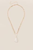 Francesca's Hensley Semi Precious Necklace - Clear