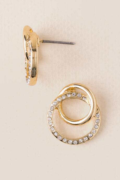 Francesca's Peli Pav Circle Earring - Gold